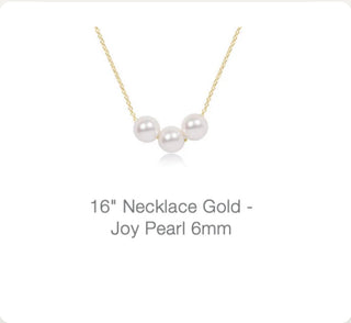 Enewton 16” Necklace Gold- Joy Pearl 6mm