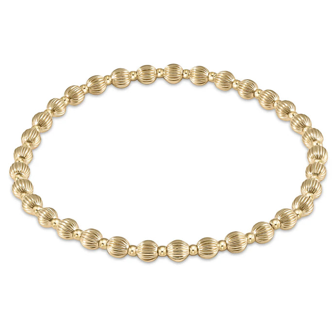 Enewton Extends Dignity Grateful Pattern 4mm Bead Bracelet Gold