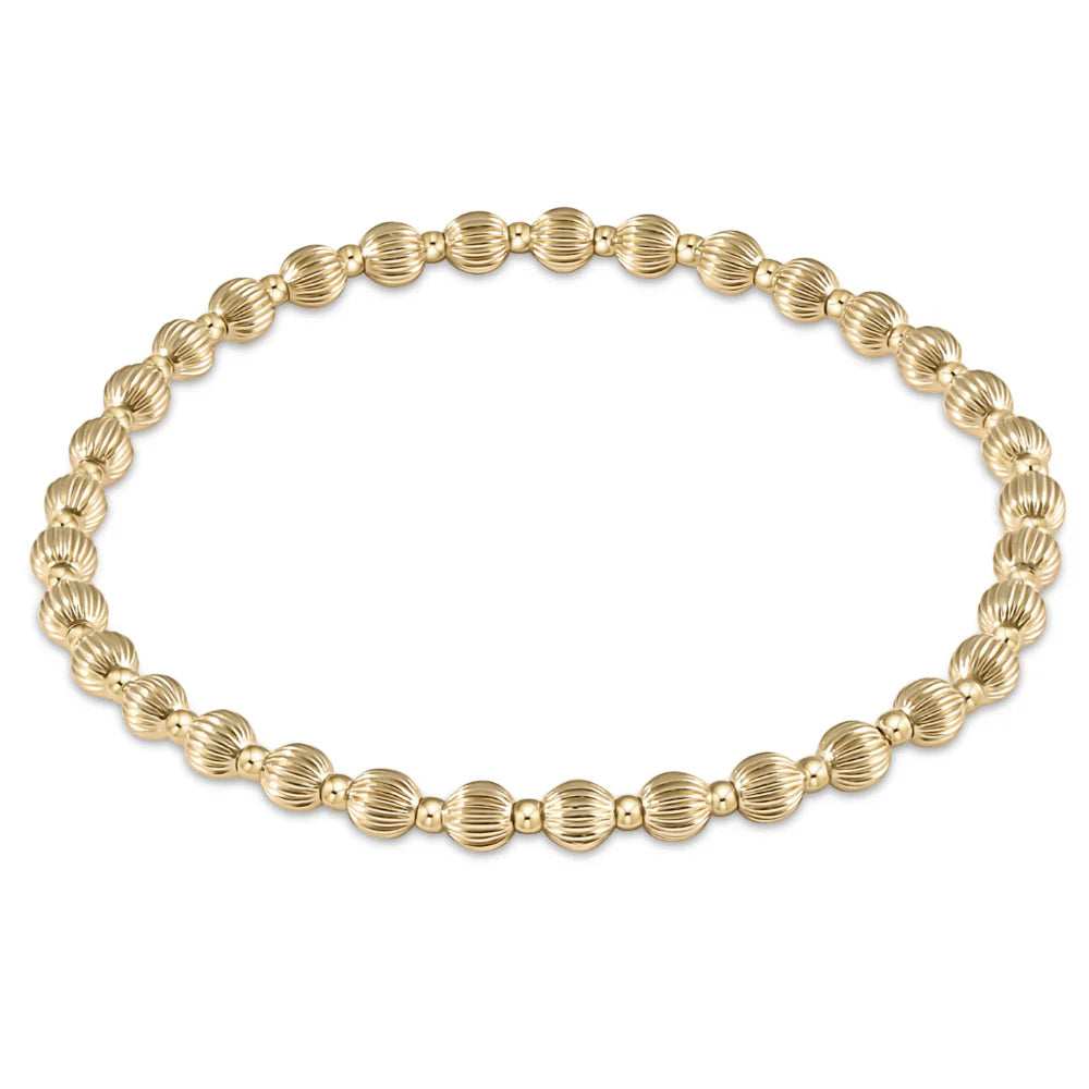 Enewton Extends Dignity Grateful Pattern 4mm Bead Bracelet Gold