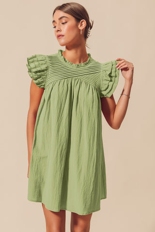 Pin Tucked Dress- Available in Lavender & Sage