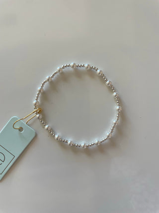 Enewton Classic Sincerity Pattern Sterling 4mm Bead Bracelet- Pearl