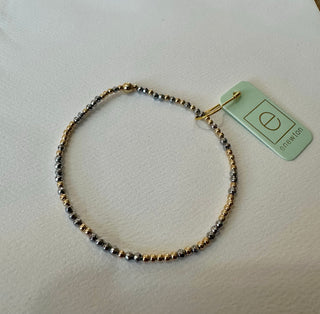 Enewton Hope Unwritten Silver Faceted Hematite 2mm Bead Bracelet