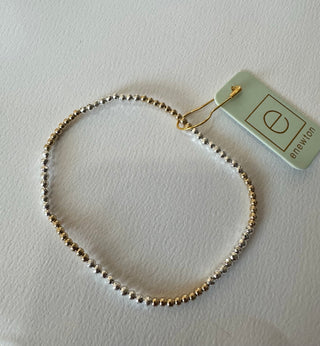 Enewton Blissful Pattern 2mm Bead Bracelet- Bright Silver Faceted Hematite