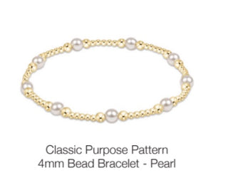 Enewton Classic Purpose Pattern 4mm Bead Bracelet- Pearl
