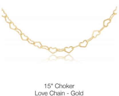 Enewton 15” Choker Love Chain- Gold