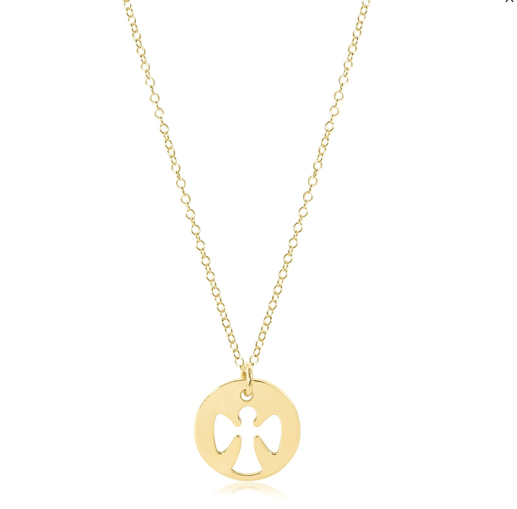 Enewton 16” Necklace Gold- Guardian Angel Gold Disc