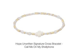 Enewton Hope Unwritten Signature Cross Bracelet- Call Me On My Shellphone