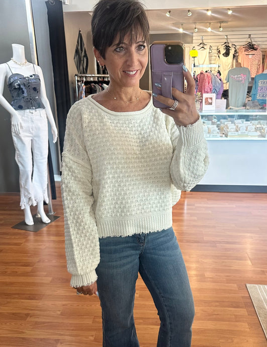Cream Lightweight Sweater