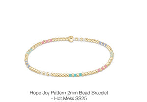 Enewton Hope Joy Pattern 2mm Bead Bracelets-  (Multiple Colors)