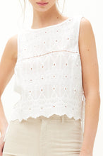 Load image into Gallery viewer, White Eyelet Top