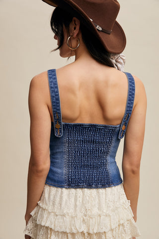 Denim Corset Vest