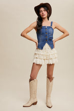 Load image into Gallery viewer, Denim Corset Vest