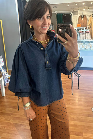 Blue Belle Denim Top