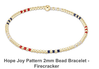 Enewton Hope Joy Pattern 2mm Bead Bracelet- Firecracker