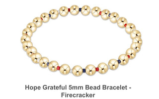 Enewton Hope Grateful 5mm Bead Bracelet- Firecracker
