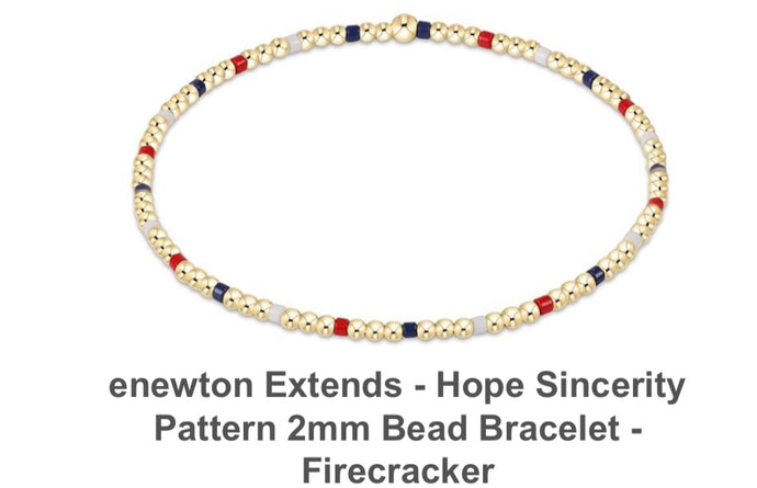 Enewton Extends- Hope Sincerity Pattern 2mm Bead Bracelet- Firecracker