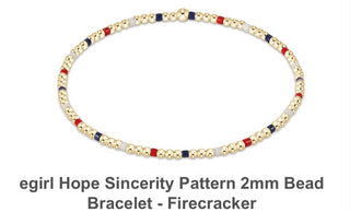 Enewton egirl Hope Sincerity 2mm Bead Bracelet- Firecracker