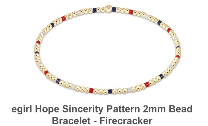Enewton egirl Hope Sincerity 2mm Bead Bracelet- Firecracker