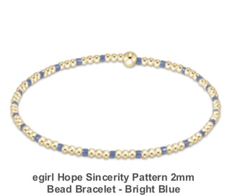 Enewton Egirl Hope Sincerity Pattern 2mm Bead Bracelet- Multiple Colors
