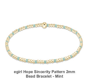 Enewton Egirl Hope Sincerity Pattern 2mm Bead Bracelet- Multiple Colors
