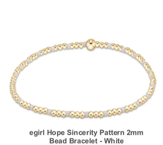 Enewton Egirl Hope Sincerity Pattern 2mm Bead Bracelet- Multiple Colors