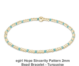 Enewton Egirl Hope Sincerity Pattern 2mm Bead Bracelet- Multiple Colors