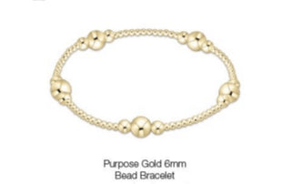 Enewton Purpose Gold 6mm Bead Bracelet