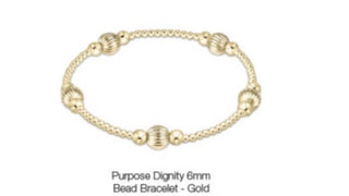 Enewton Purpose Dignity 6mm Bead Bracelet- Gold
