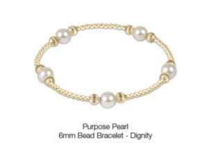 Enewton Purpose Pearl 6mm Bead Bracelet- Dignity Gold