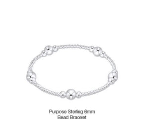 Enewton Purpose Sterling 6mm Bead Bracelet