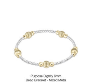 Enewton Purpose Dignity 6mm Bead Bracelet- Mixed Metal