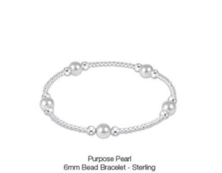 Enewton Purpose Pearl 6mm Bead Bracelet- Sterling