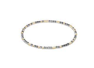 Enewton Hope Unwritten Bright Silver Faceted Hematite 2mm Bead Bracelet