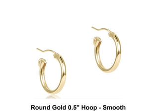 Enewton Round Gold 0.5” Hoop Smooth