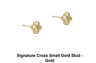 Enewton Signature Cross Gold Stud- Gold