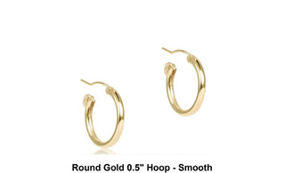 Enewton Round Gold 0.5” Hoop Smooth