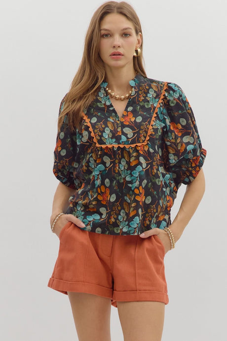 Botanical Leaves Top