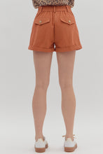 Load image into Gallery viewer, Pleated Shorts- Rust