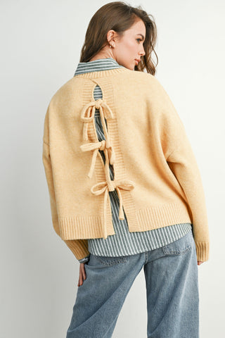 Tie- Back Sweater- Merigold