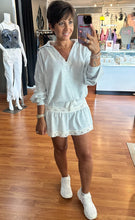 Load image into Gallery viewer, Lace Trim Mini Skort- Heather Grey