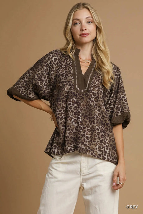 Jungle Brown Leo Top