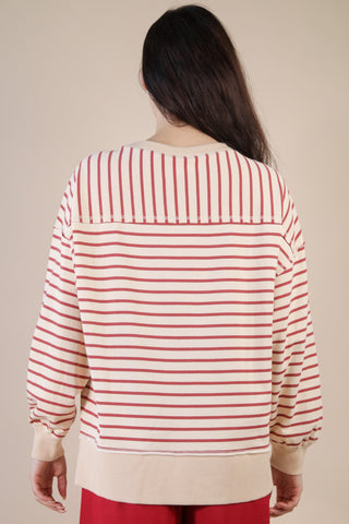 Beigh & Brick Stripe Top
