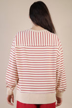 Load image into Gallery viewer, Beigh &amp; Brick Stripe Top