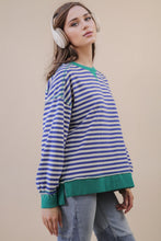 Load image into Gallery viewer, Royal Blue &amp; Cream Stripe Top