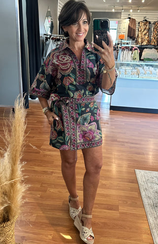 Botanical Wrap Skort Set