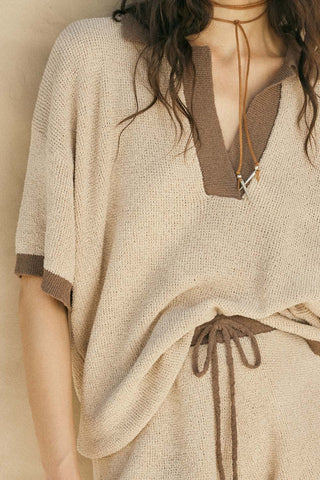 Sweater Short Set- Oatmeal