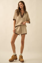 Load image into Gallery viewer, Sweater Short Set- Oatmeal