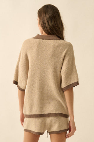 Sweater Short Set- Oatmeal