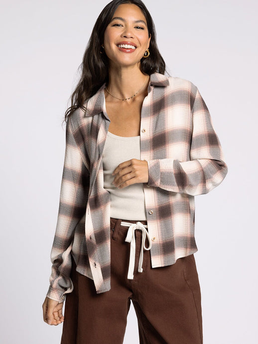 Daphne Shirt- Cedar Coffee Plaid