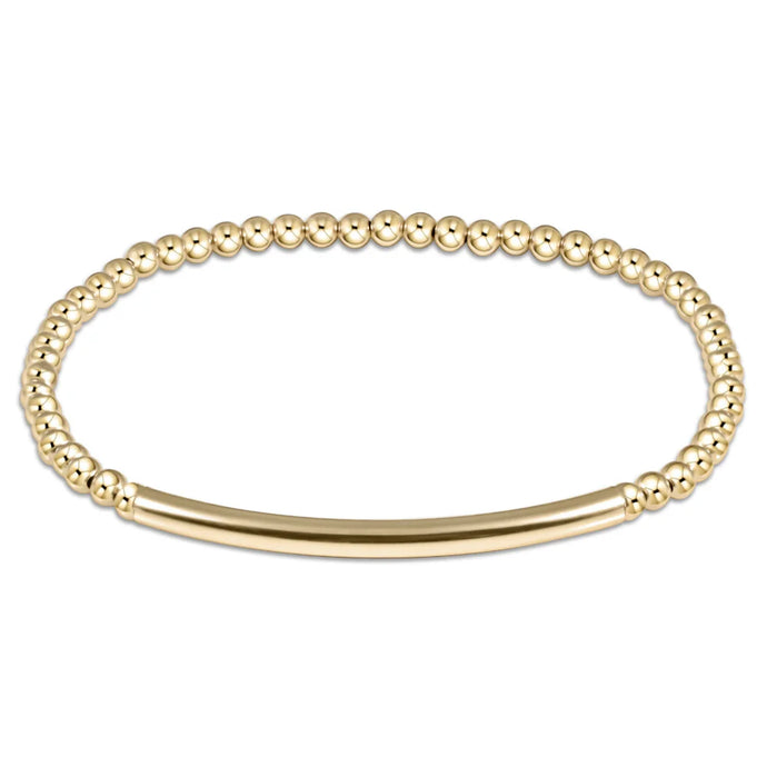 Enewton Extends- Classic Gold 3mm Bead Bracelet- Bliss Bar Smooth